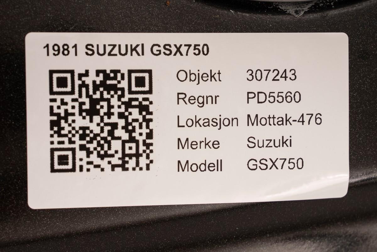1981 SUZUKI GSX750 - UTEN MINSTEPRIS!