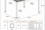 Heavy Duty 4x4x2,5m pergola med motor & fjernkontroll