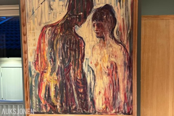 EDVARD MUNCH - ROLF STENERSEN LYSTRYKK AMOR OG PSYCHE 87X72CM H