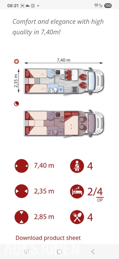 2017 Citroën Ilusion 740 Campingbil 25.000km EU OK 07.2027