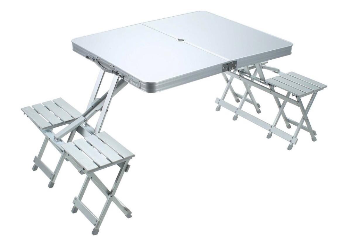 4-seters campingbord i aluminium
