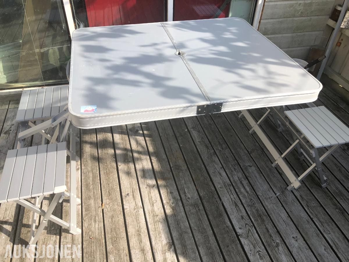 4-seters campingbord i aluminium