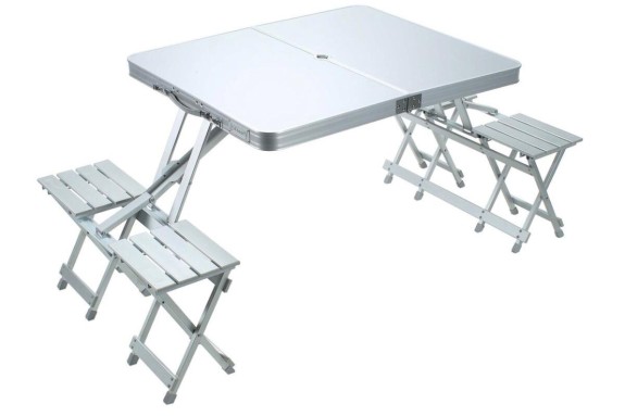 4-seters campingbord i aluminium