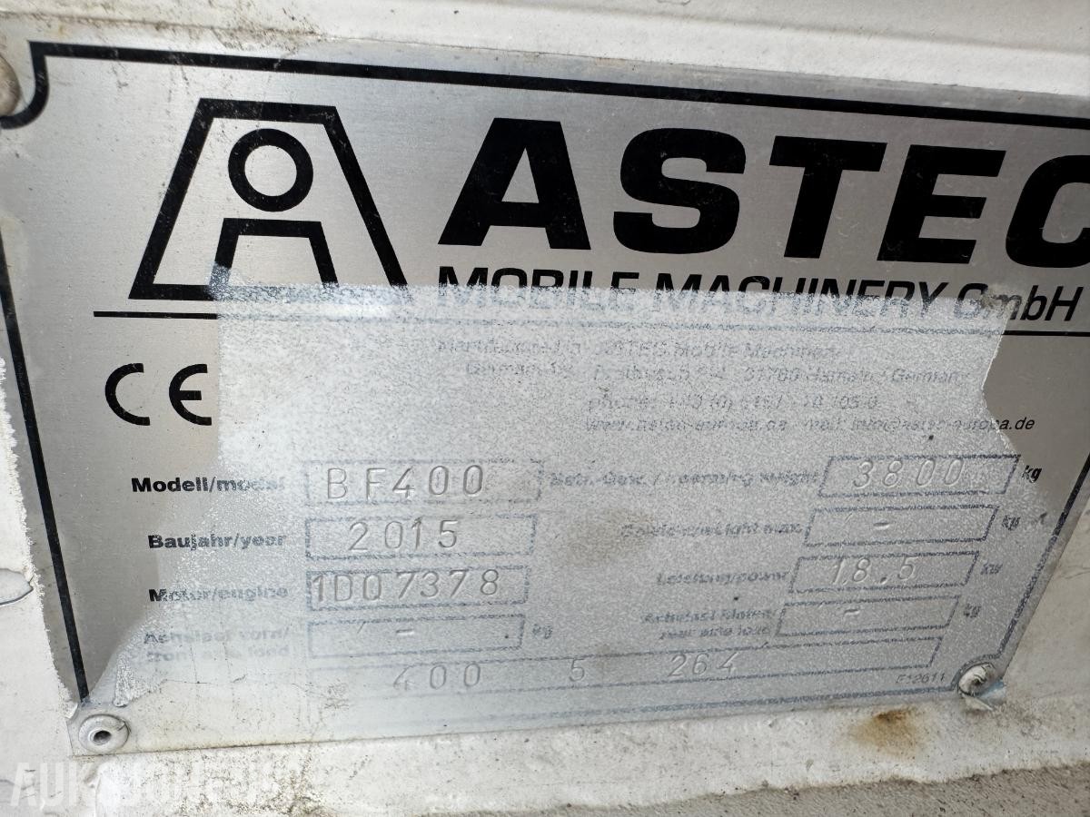 2015 Astec BF400 kantutlegger med BM feste