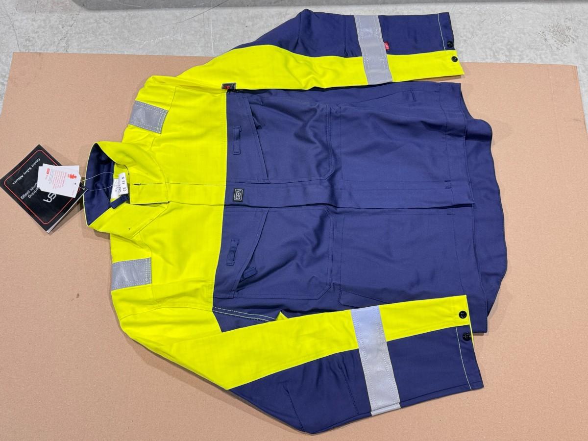 9 stk GSA HiVis arbeidsjakker gul/marine i størrelse 48/S