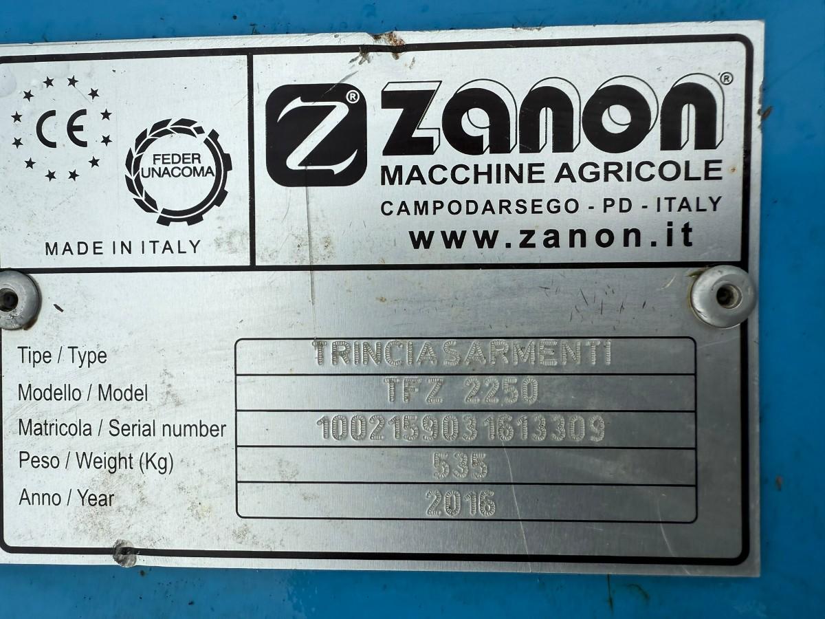 2016 Zanon TFX 2220 beitepusser med sideforskyvning – 2016