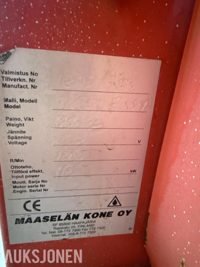 2003 Hakkipilke 1x37 Easy 37 - vedmaksin - mva fri