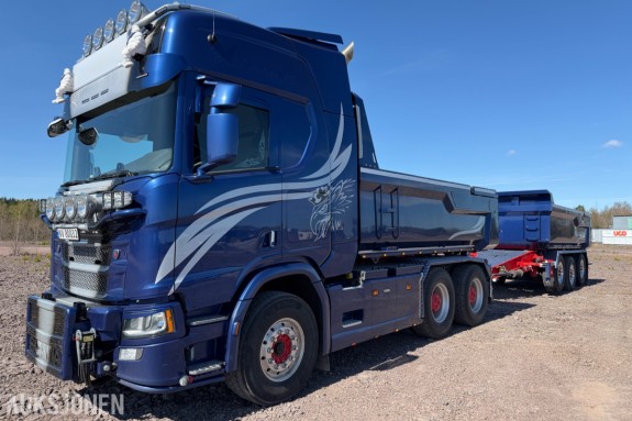2022 Scania R660 B6x4HB kombi bil og henger. Begge deler er påkostet !