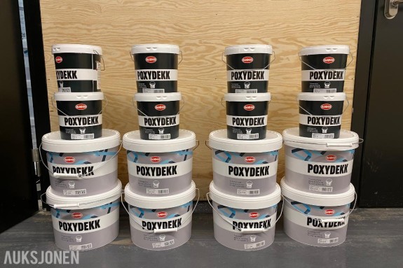 8 sett Epoxy sort farge - Gjøco poxydekk
