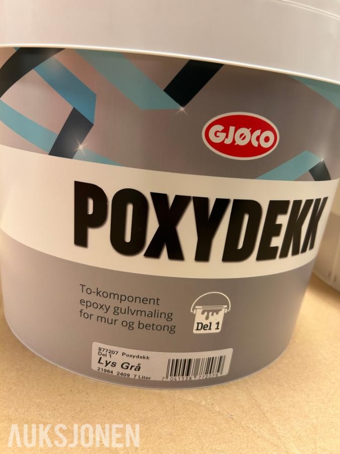 Epoxy ca 330 m2 / 65 kg. Ny/uåpnet leveringsklar