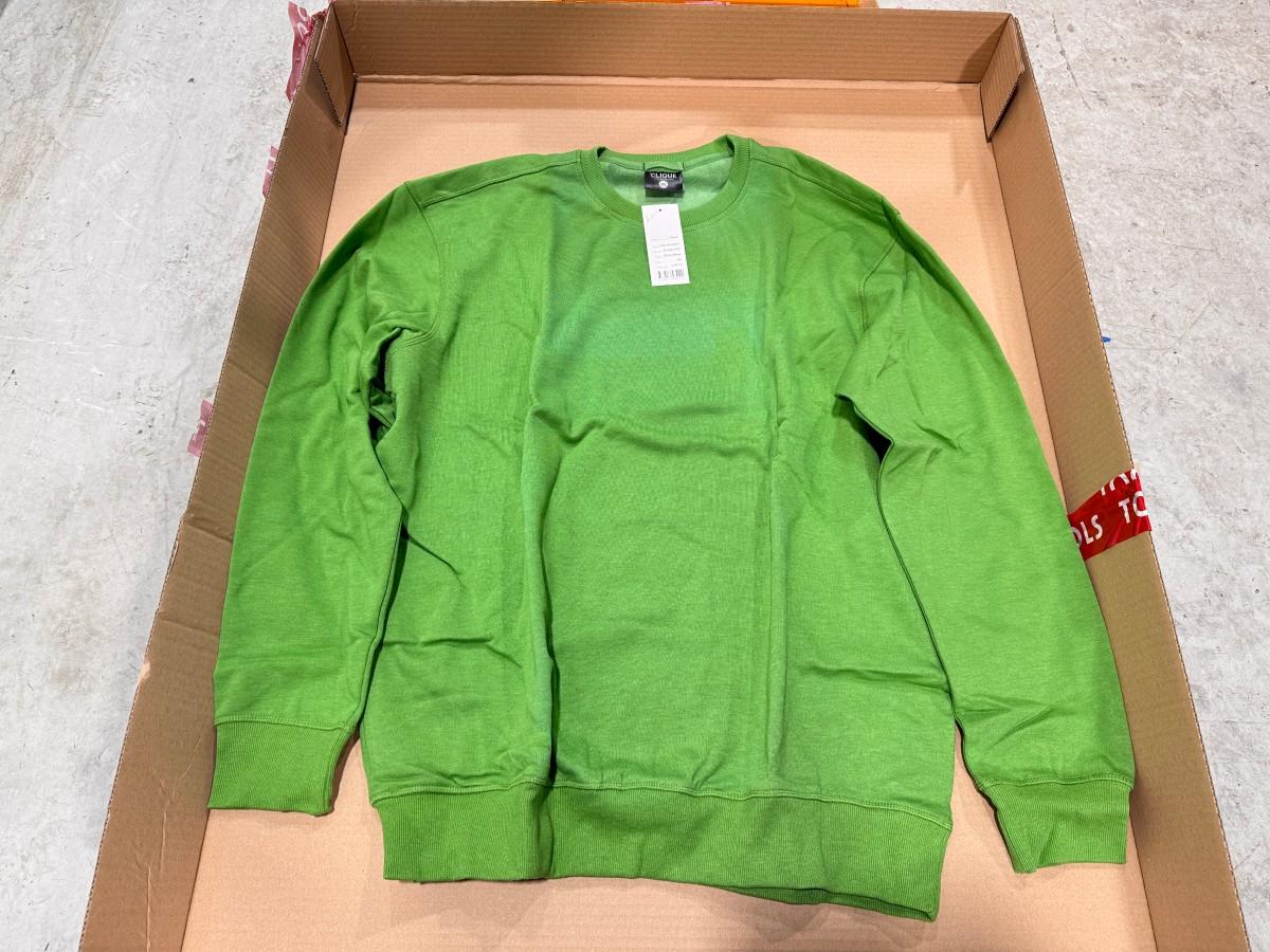 27 stk Clique Classic Roundneck gensere i størrelse 3XL – Green Melange