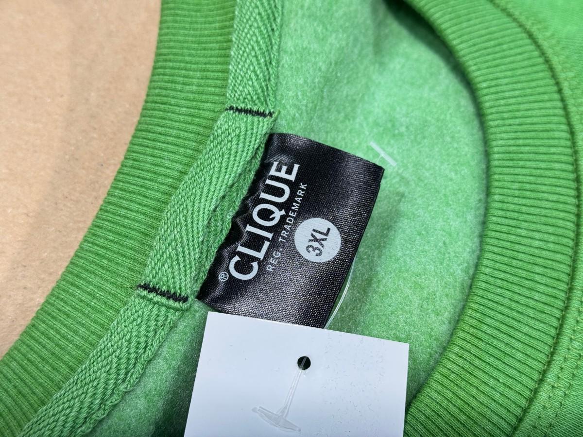 27 stk Clique Classic Roundneck gensere i størrelse 3XL – Green Melange