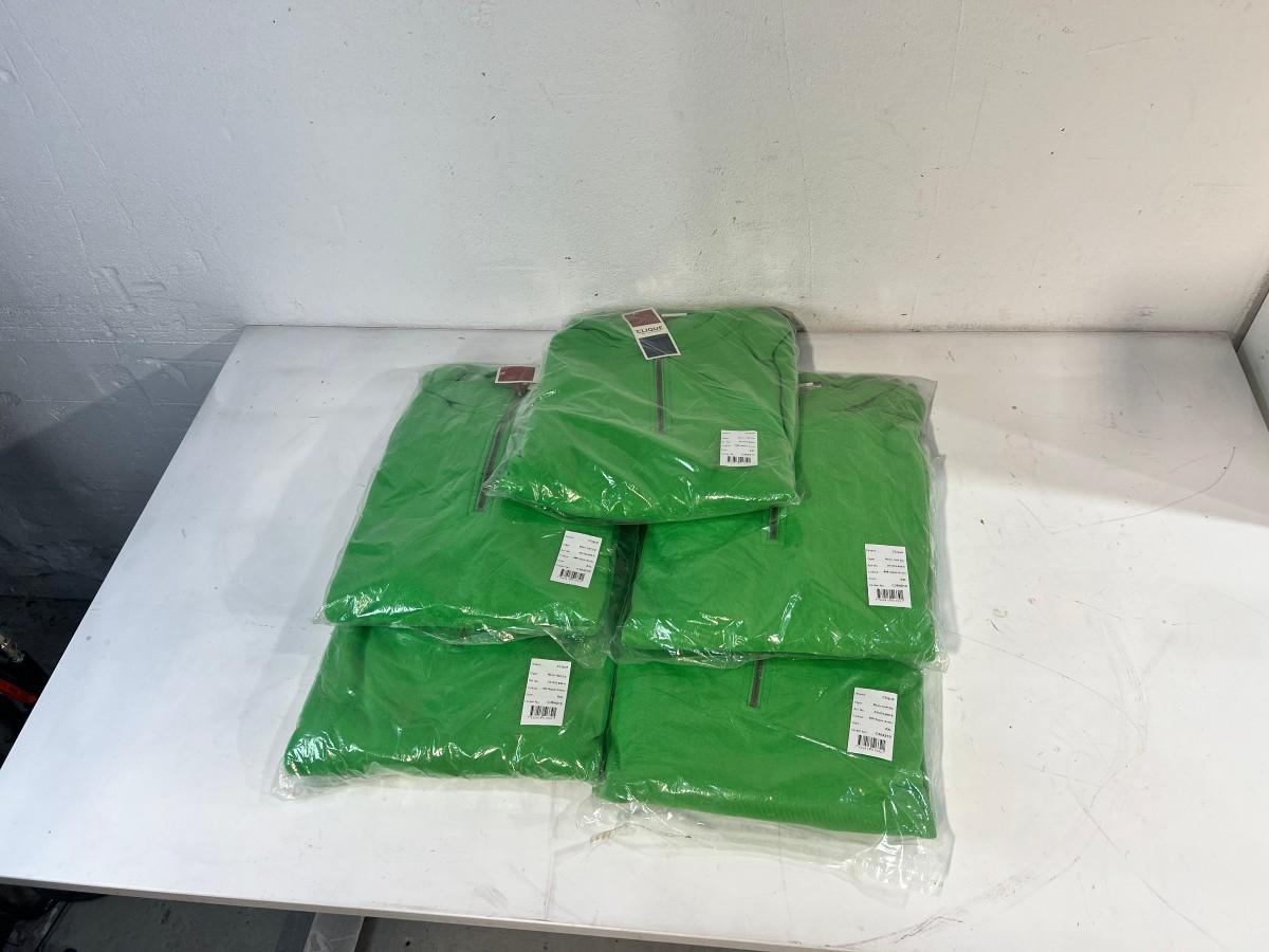 5 stk Clique Basic Half Zip XXL Apple Green