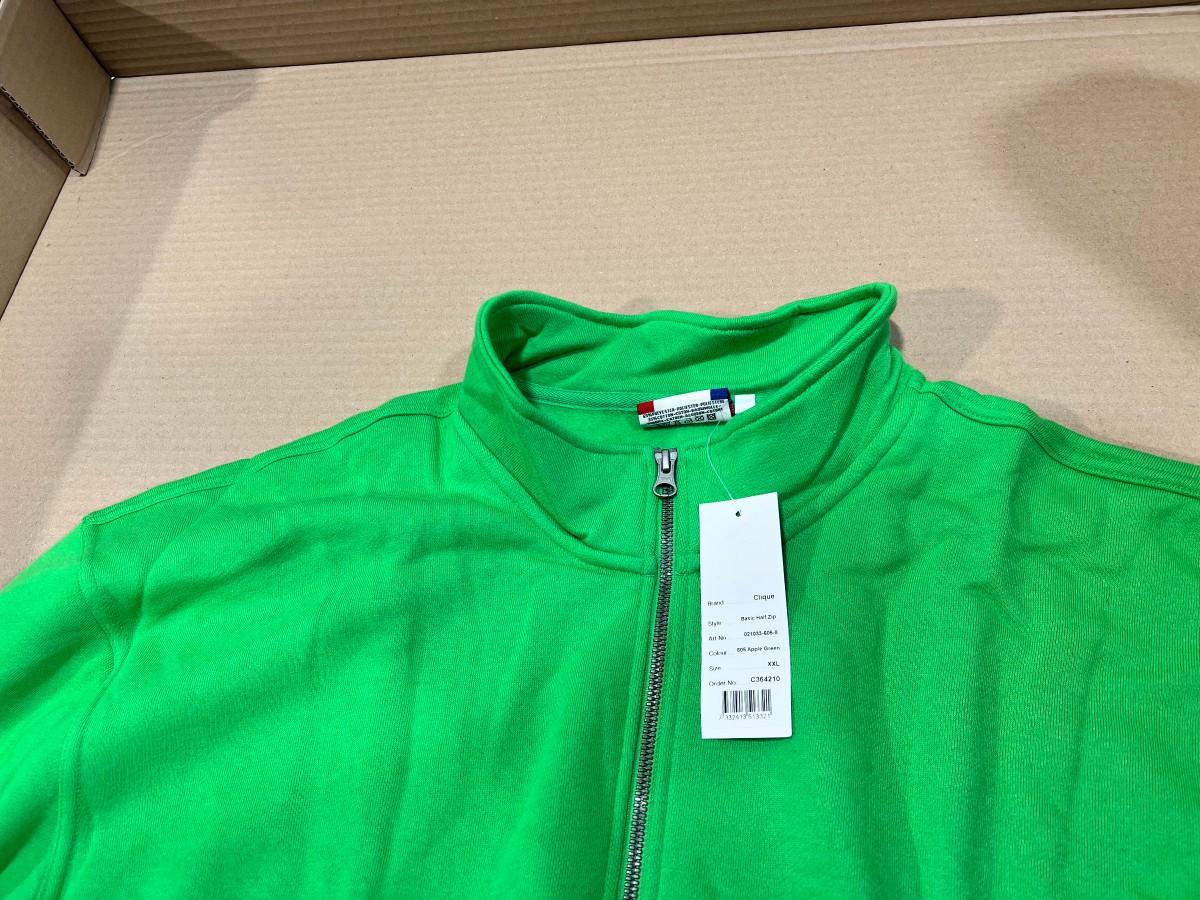 5 stk Clique Basic Half Zip XXL Apple Green