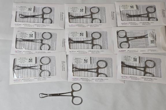 10 stk Elite Dental Towel Holder / Forceps ED-150-038A Backhaus 8 cm