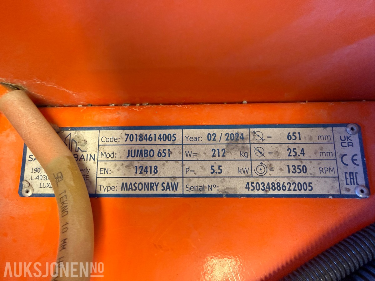 2024 Norton Clipper JUMBO 651 Bordsag for stein
