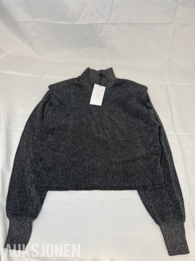 TOLLAUKSJON - IRO Paris Strikkegenser – Black Lurex