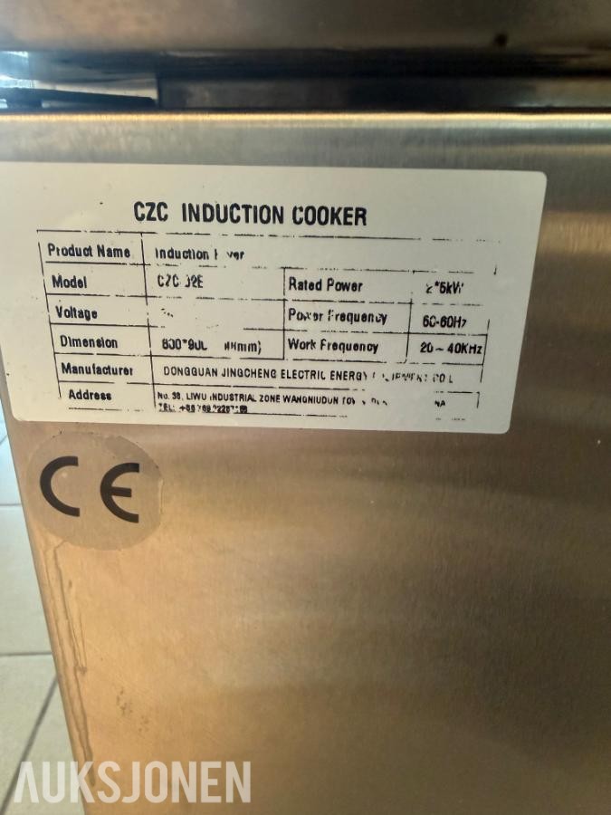 CZC CFC-30E induksjonskoker rustfritt stål 