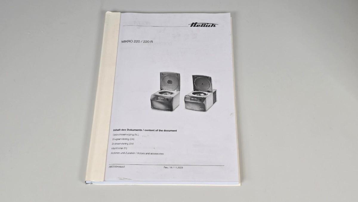 2024 Hettich Mikro 220 Mikrosentrifuge