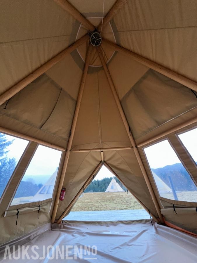 Glamping Luksustelt - 6.6x6.6x4.3– Fire-sesong – Ubrukt