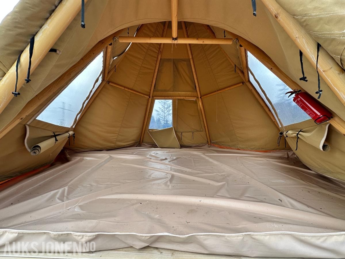 Glamping Luksustelt - 6.6x6.6x4.3– Fire-sesong – Ubrukt