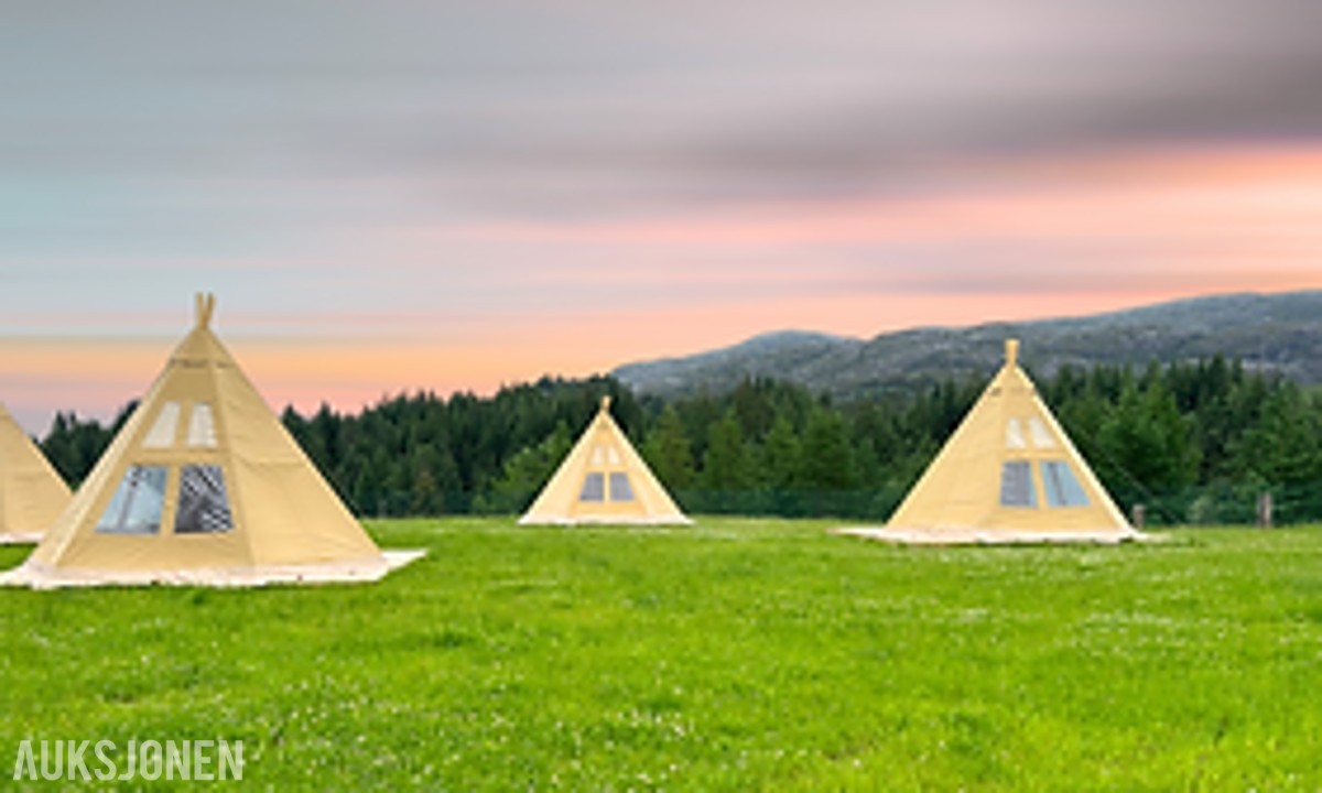 Glamping Luksustelt - 6.6x6.6x4.3– Fire-sesong – Ubrukt