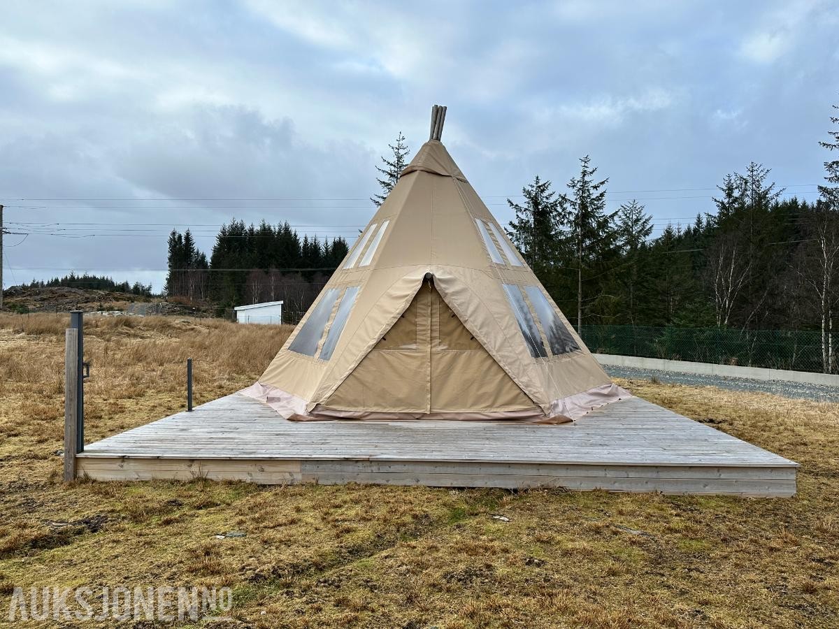 Glamping Luksustelt - 6.6x6.6x4.3– Fire-sesong – Ubrukt