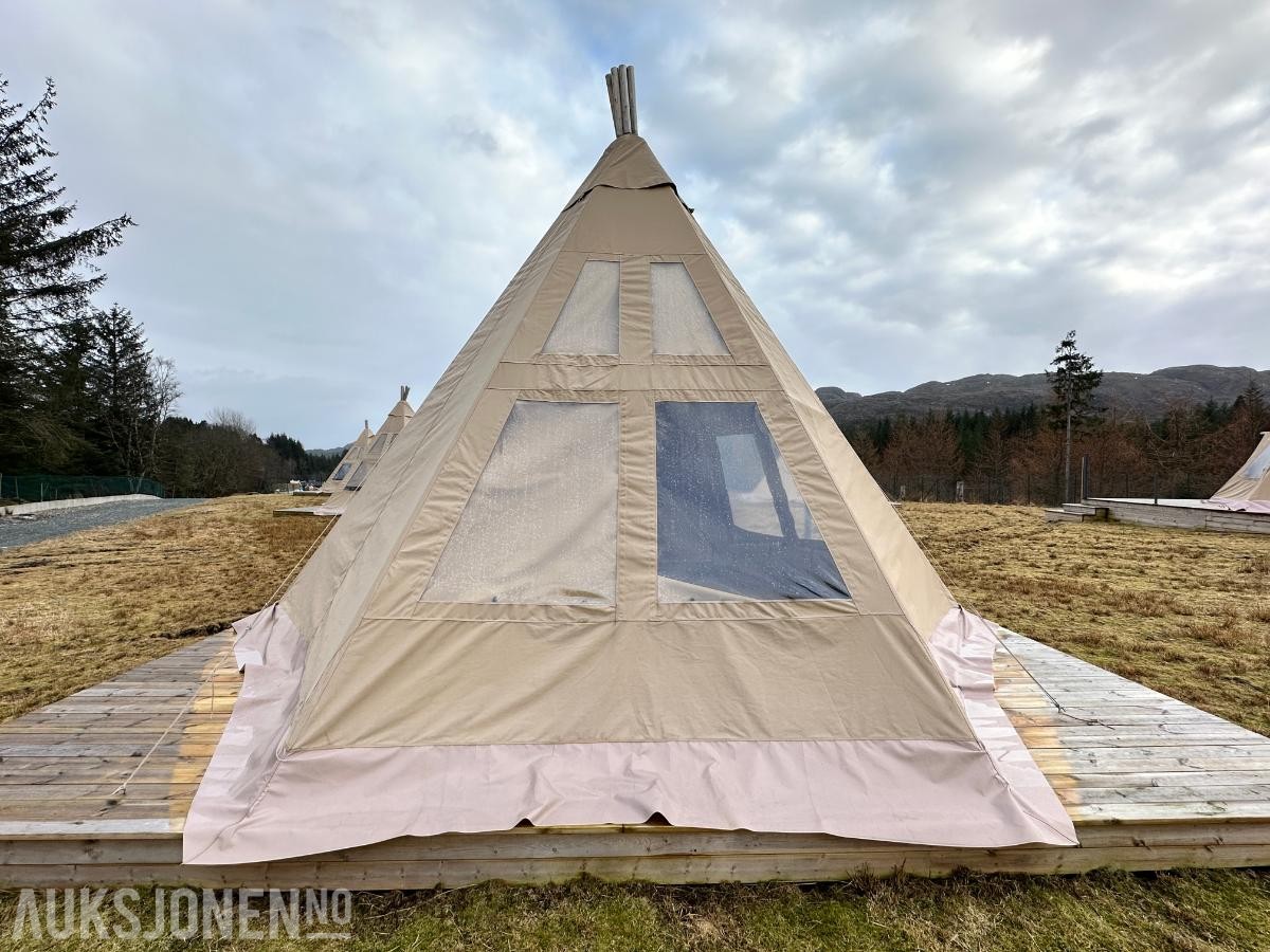Glamping Luksustelt - 6.6x6.6x4.3– Fire-sesong – Ubrukt