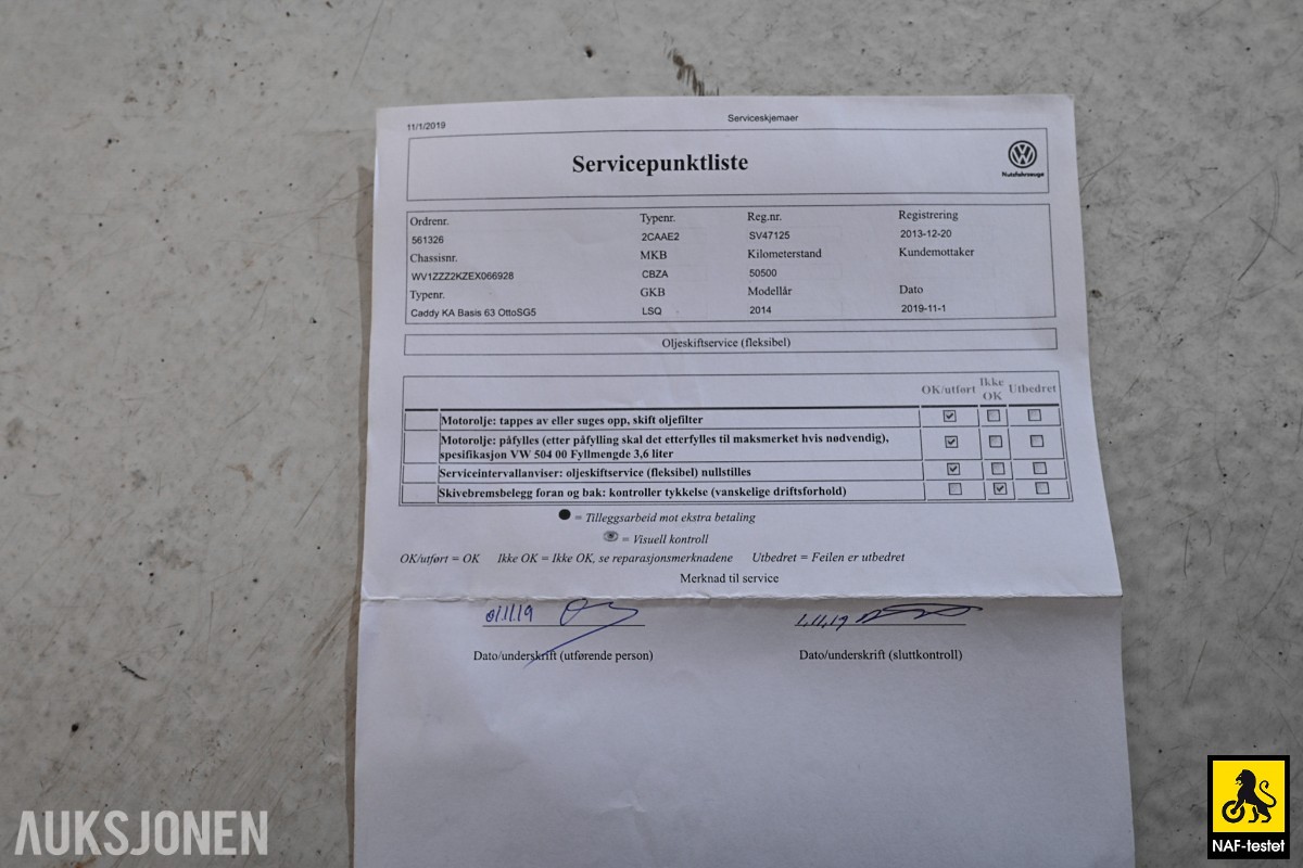 2014 Volkswagen Caddy 1.2 86 HK CRUISE TAKSTATIV AC 