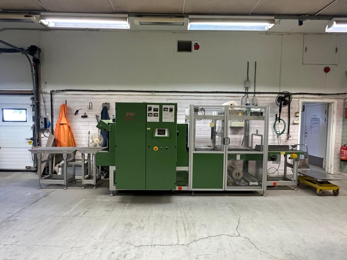 2012 BVM BMS 6030 L komplett pakkelinje med krympetunnel – 3x230V – CE