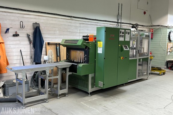 2012 BVM BMS 6030 L komplett pakkelinje med krympetunnel – 3x230V – CE