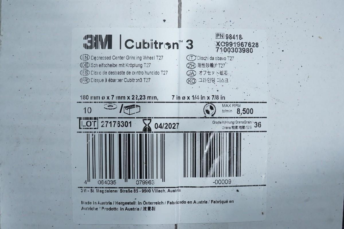 20 stk 3M Cubitron 3 98418 slipeskiver 180 mm