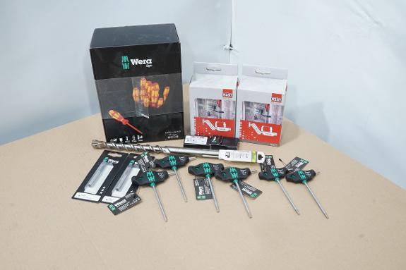Wera Kraftform 2go 100 + Wera/Bessey verktøy og Luna SDS-MAX bor