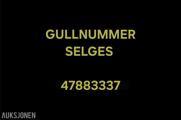 GULLNUMMER SELGES: 47883337