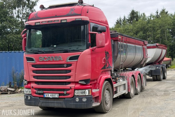 2015 Scania R 580 TIPPBIL kombi dumperkasse og asfaltbalje