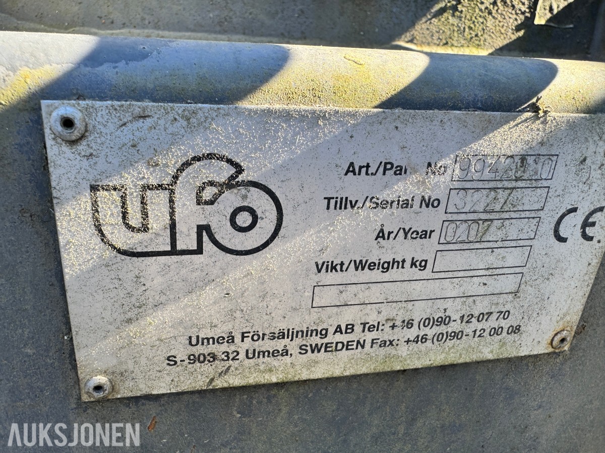 2007 UFO klappvingeskjær 180 grader sving 