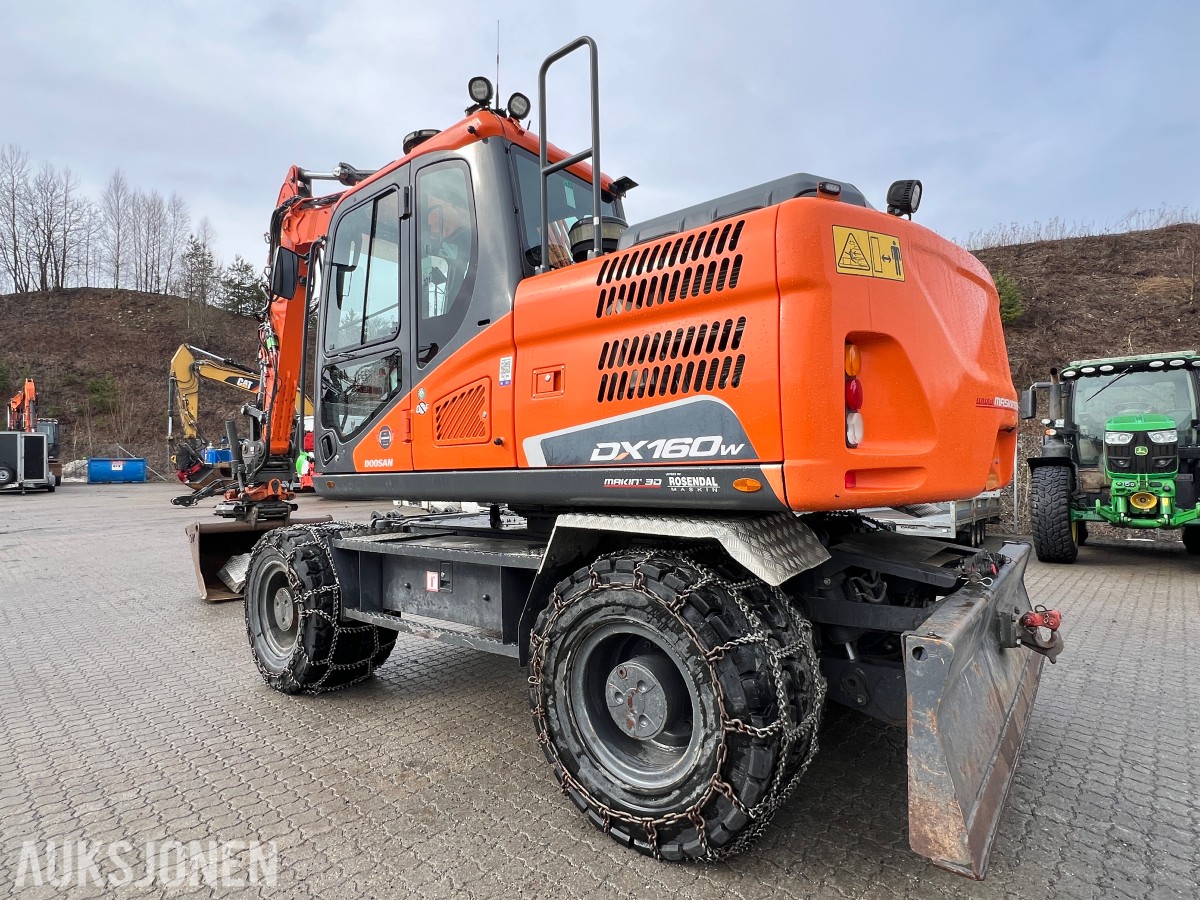 2019 Doosan DX160W-5,Sorteringsskuffe og sorteringsklype