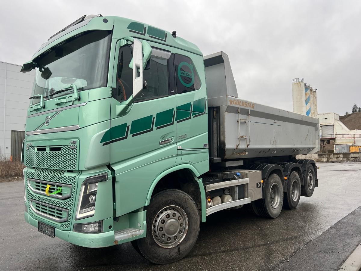 2019 Volvo FH-750 Tridem 8X4 m/Dumperkasse