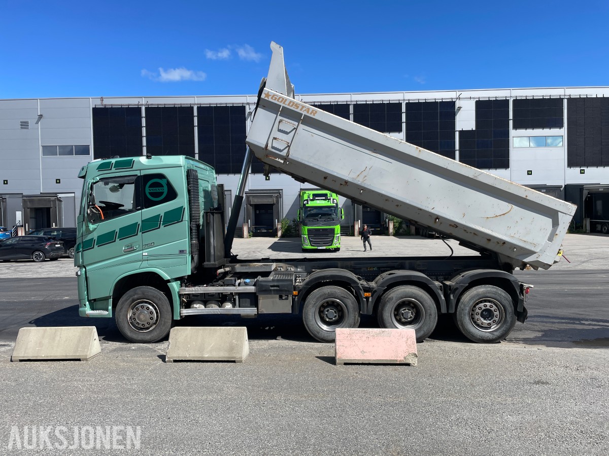 2019 Volvo FH-750 Tridem 8X4 m/Dumperkasse