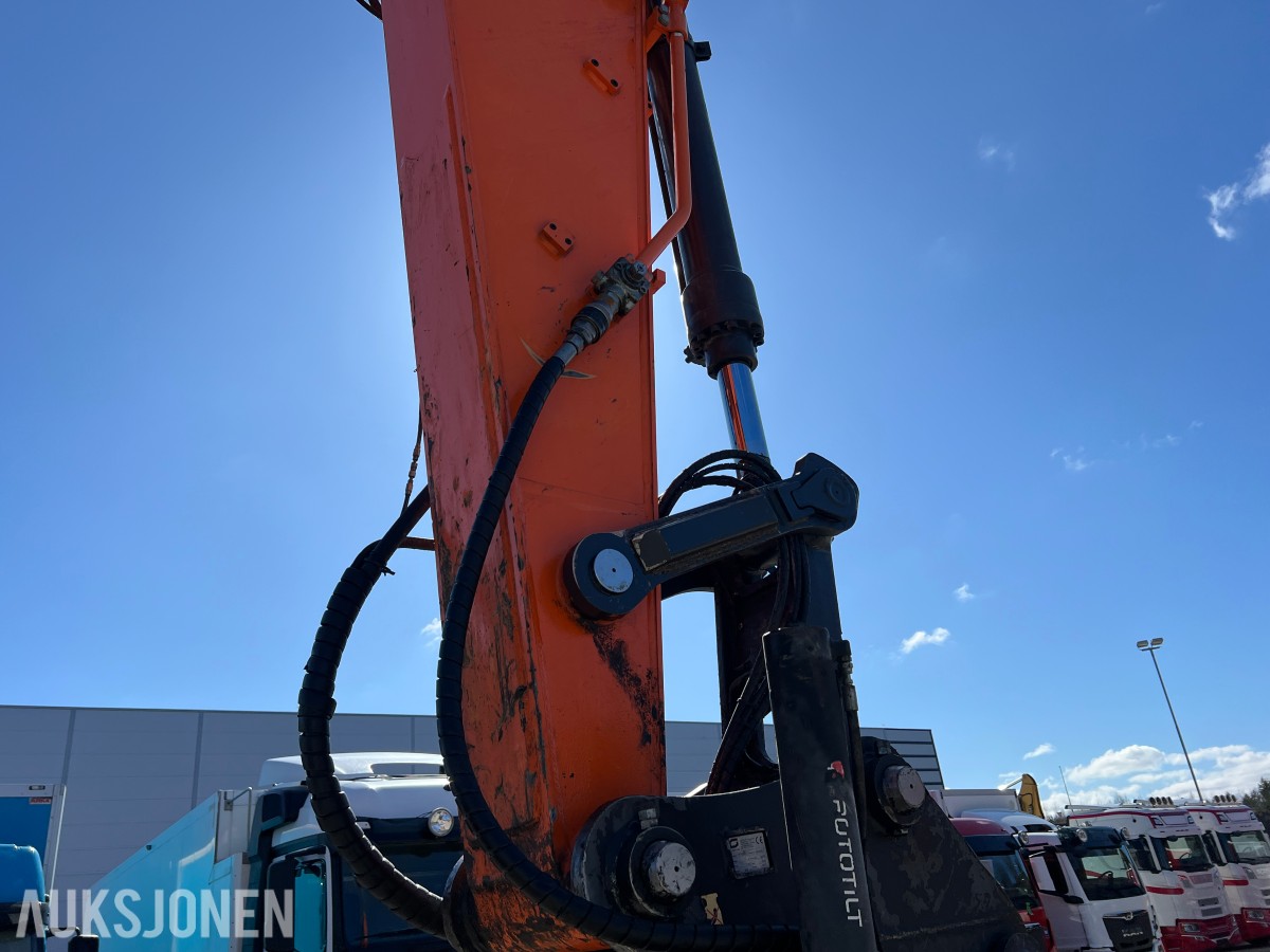 2019 Doosan DX 235 LCR-5 Rototilr, webasto, sentralsmøring