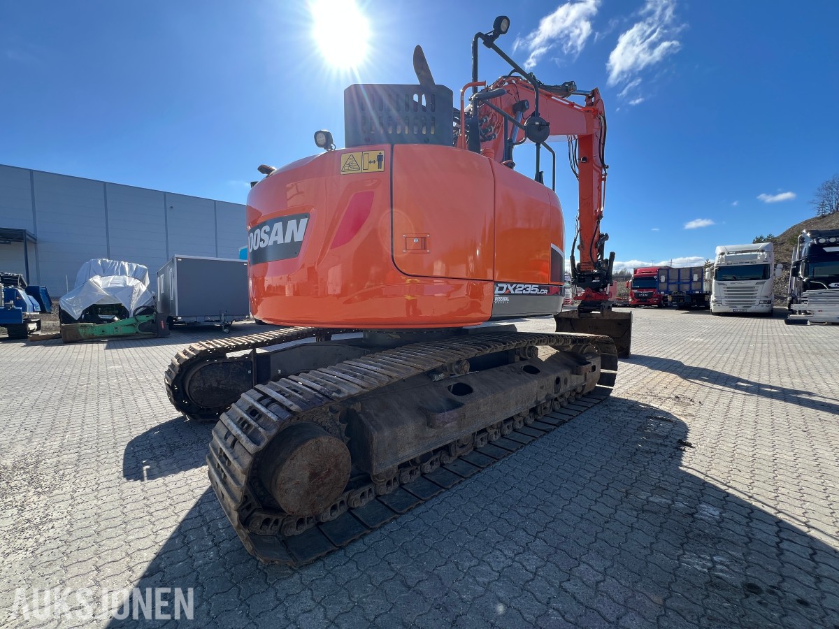 2019 Doosan DX 235 LCR-5 Rototilr, webasto, sentralsmøring