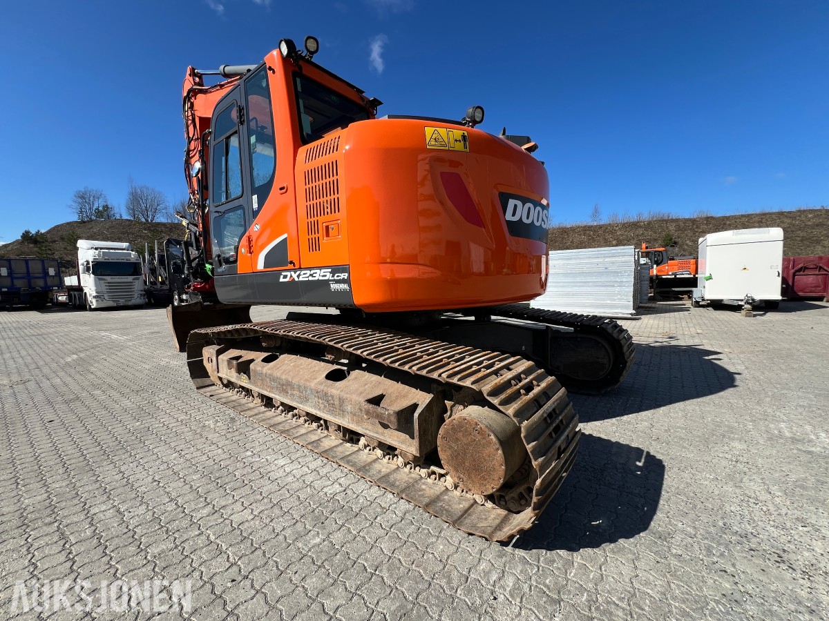 2019 Doosan DX 235 LCR-5 Rototilr, webasto, sentralsmøring