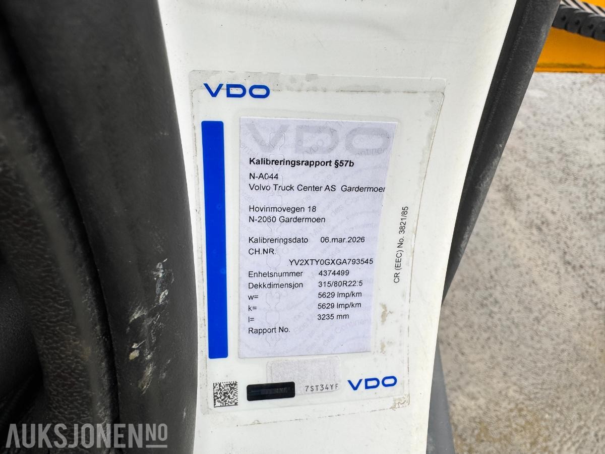 2016 Volvo FMX460 liftbil EURO 6
