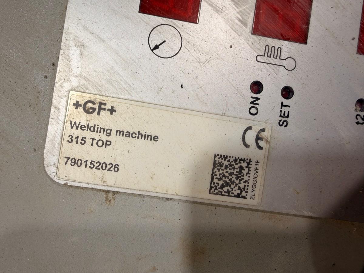 2023 GF 315 TOP PE-rørsveisemaskin 90–315 mm med reduksjonssett