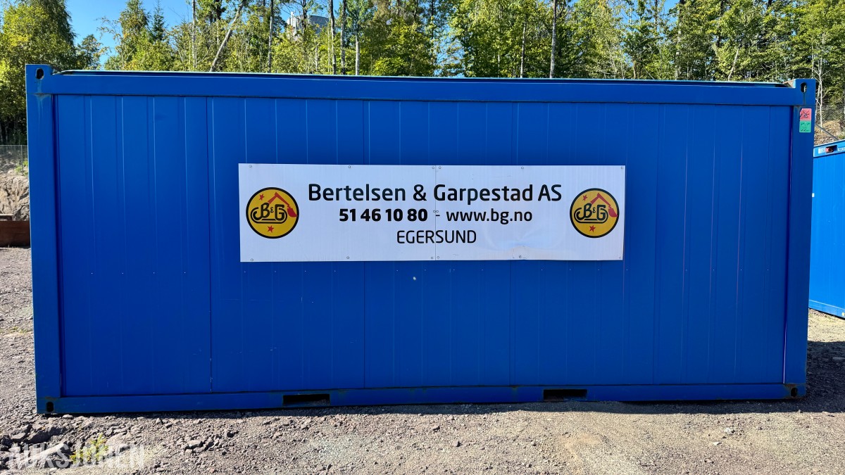 20 fots mannskapscontainer / brakkecontainer med 230V elektrisk anlegg