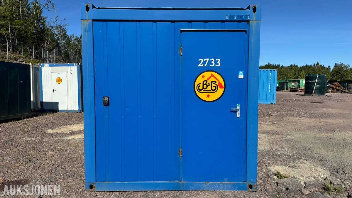 20 fots mannskapscontainer / brakkecontainer med 230V elektrisk anlegg