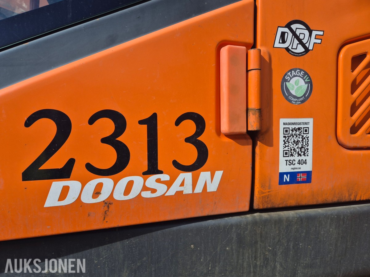 Doosan DX380LC-5. GPS, sentralsmøring, to-kam plater