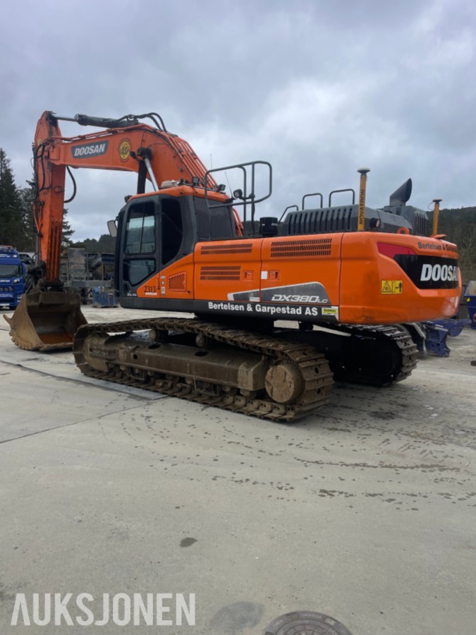 Doosan DX380LC-5. GPS, sentralsmøring, to-kam plater