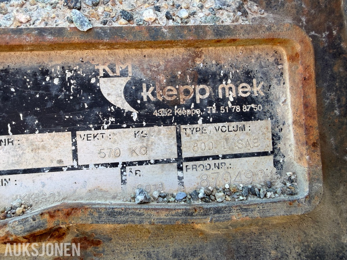 2019 Klepp Mek Renskeskuffe 800L S60