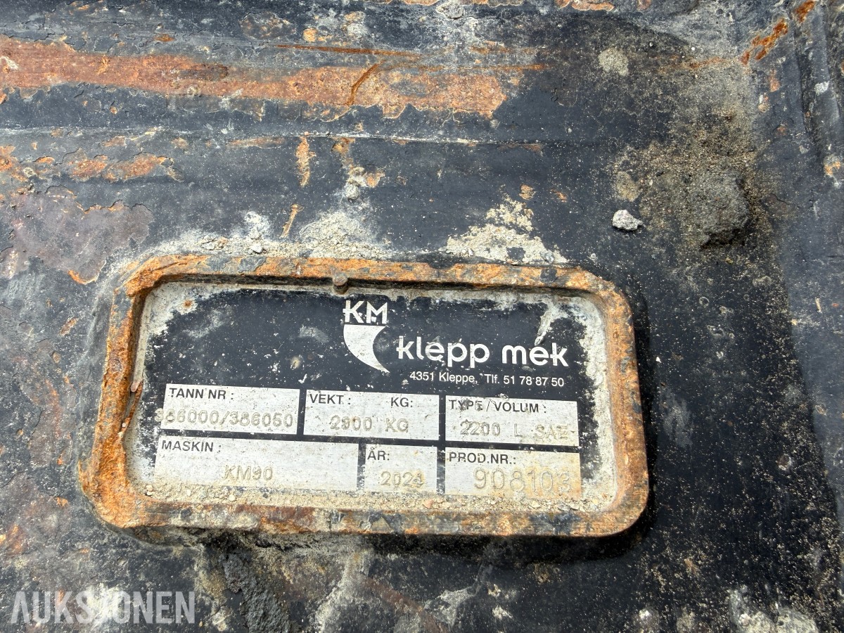 2024 Klepp Mek graveskuffe – S90 – ca. 2200L